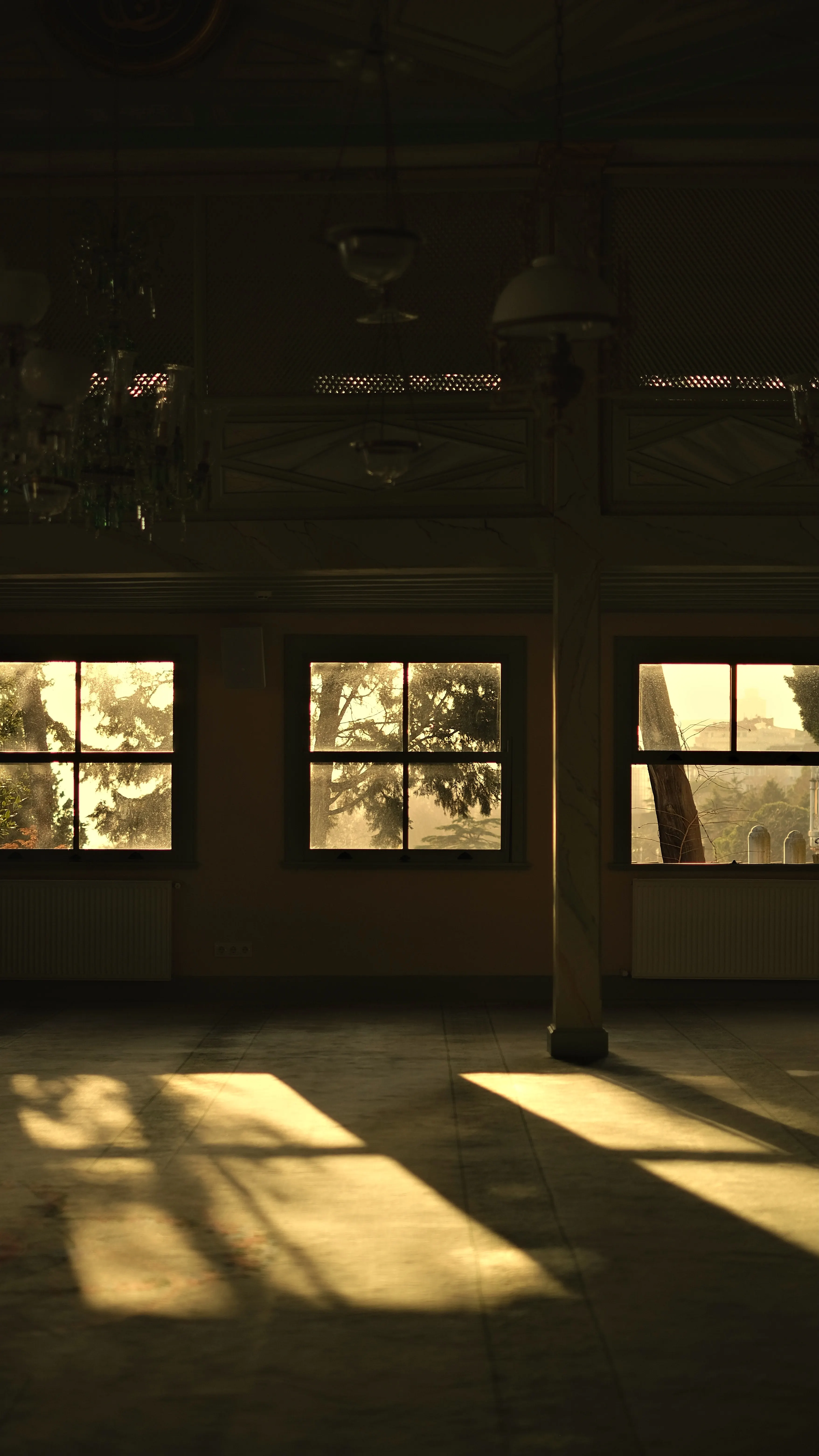 Sunlight falling into a quiet, empty room